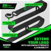 image2 Pack Ratchet Strap Extension  20 FT x 2 Inch with Loops Every 5 FT  SHook with Safety Clip  3033 LB Break Strength  Cargo Tie Down for Oversized Loads Boxes Moving HaulingBlack