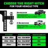 imageRhino USA Adjustable Trailer Hitch 25Inch Receiver  Heavy Duty Aluminum Tow Hitches with 8Inch DropRise for Truck 18500 LBS GTW  Weatherproof Double AntiTheft Locking Hitch Pins SilverBlack