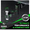 imageRhino USA Adjustable Trailer Hitch 25Inch Receiver  Heavy Duty Aluminum Tow Hitches with 8Inch DropRise for Truck 18500 LBS GTW  Weatherproof Double AntiTheft Locking Hitch Pins SilverBlack