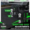 imageRhino USA Adjustable Trailer Hitch 25Inch Receiver  Heavy Duty Aluminum Tow Hitches with 8Inch DropRise for Truck 18500 LBS GTW  Weatherproof Double AntiTheft Locking Hitch Pins SilverBlack