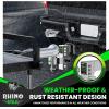 imageRhino USA Adjustable Trailer Hitch 25Inch Receiver  Heavy Duty Aluminum Tow Hitches with 8Inch DropRise for Truck 18500 LBS GTW  Weatherproof Double AntiTheft Locking Hitch Pins SilverBrushed Aluminum