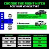 imageRhino USA Adjustable Trailer Hitch 25Inch Receiver  Heavy Duty Aluminum Tow Hitches with 8Inch DropRise for Truck 18500 LBS GTW  Weatherproof Double AntiTheft Locking Hitch Pins SilverBlue