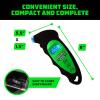 imageRhino USA Digital Tire Pressure Gauge 150 PSI 4 Ranges Ergonomic Design wLighted Nozzle ampamp LCD Backlit Display  Certified Accurate Readings Best Digital Gage BlackGreen