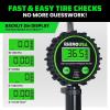 imageRhino USA Digital Tire Pressure Gauge with Inflator 0200 PSI  Heavy Duty Air Chuck and Compressor Accessories with Stainless Braided Hose Large 2quot Dial and Solid Brass Hardware for Truck and RV200psi Digital