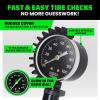 imageRhino USA Digital Tire Pressure Gauge with Inflator 0200 PSI  Heavy Duty Air Chuck and Compressor Accessories with Stainless Braided Hose Large 2quot Dial and Solid Brass Hardware for Truck and RV100psi Analog