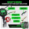 imageRhino USA Digital Tire Pressure Gauge with Inflator 0200 PSI  Heavy Duty Air Chuck and Compressor Accessories with Stainless Braided Hose Large 2quot Dial and Solid Brass Hardware for Truck and RV200psi Digital