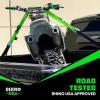 imageRhino USA Motorcycle Tie Down Straps 2 Pack Lab Inspected 2200lb Break Strength Steel Cambuckle Tiedown Set with Integrated Soft Loops  Better Than a Ratchet Strap Green 2PackGreen 2Pack