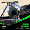 imageRhino USA Motorcycle Tie Down Straps 2 Pack Lab Inspected 2200lb Break Strength Steel Cambuckle Tiedown Set with Integrated Soft Loops  Better Than a Ratchet Strap Green 2PackBlue 2Pack