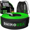 imageRhino USA Recovery Tow Strap 2quot x 20  20024lb Break Strength  Emergency Recovery Strap Tow Rope for UTV ATV ampamp More  Heavy Duty Towing Strap for Offroad 4x4 Use  Compatible with RZR and CanAmGreen