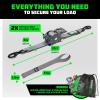 imageRhino USA Retractable Ratchet Straps 2Pack  2 Inch x 10 Feet 3033lb Break Strength  Heavy Duty Auto Self Retracting Tie Down Straps for Truck Cargo Trailer Motorcycle Rad ampamp More  RedGray