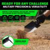imageRhino USA Survival Shovel wPick  Heavy Duty Carbon Steel Military Style Entrenching Tool for Off Road Camping Gardening Beach Digging Dirt Sand Mud ampamp Snow Survival ShovelBlack