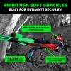 imageRhino USA Synthetic Soft Shackle Rope 1Pack  38 Inch x 22 Inch 31400lb Min Break Strength Offroad Soft Shackle Recovery Kit for Truck UTV ATV  Compatible with Jeep Toyota Ford ampamp MoreRed