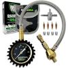 imageRhino USA Rapid Tire Deflators with Gauge 060psi Automatic ampamp Adjustable Tire Air Down Tool  Large 2quot Easy Read Glow Dial ampamp Solid Brass Hardware  Best Offroad Deflator for Jeep Truck or ATVRapid Deflator Gauge