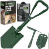 imageRhino USA Survival Shovel wPick  Heavy Duty Carbon Steel Military Style Entrenching Tool for Off Road Camping Gardening Beach Digging Dirt Sand Mud ampamp Snow Survival ShovelGreen