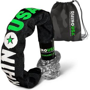imageRhino USA Synthetic Soft Shackle Rope 1Pack  38 Inch x 22 Inch 31400lb Min Break Strength Offroad Soft Shackle Recovery Kit for Truck UTV ATV  Compatible with Jeep Toyota Ford ampamp MoreGray