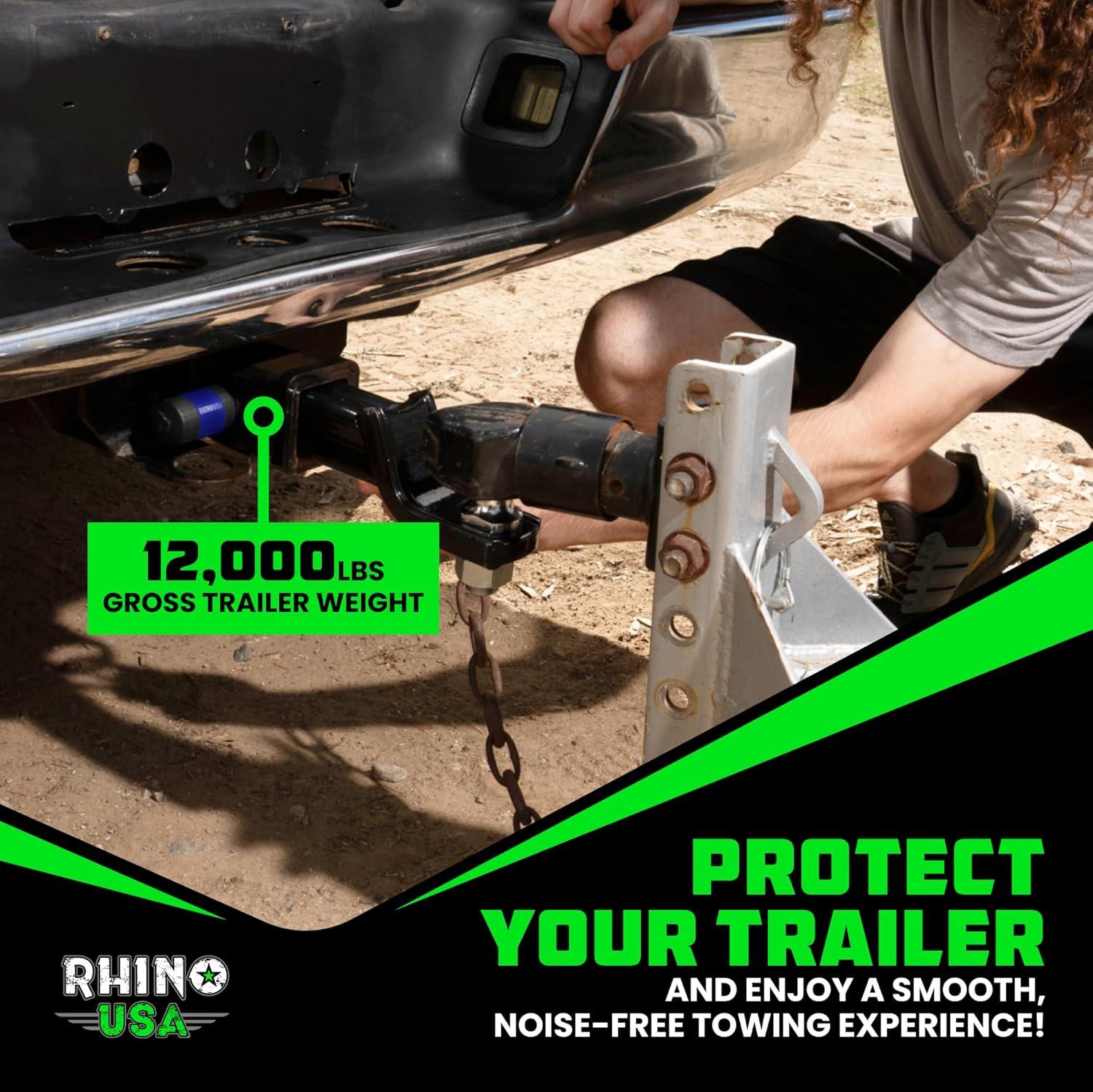 imageRhino USA 2 Trailer Hitch Pin  Patented Locking Receiver Pin for Class IIIIV Hitches  Weatherproof AntiTheft DebrisProtected  Tow Truck Ready  Blue 1PKBlue