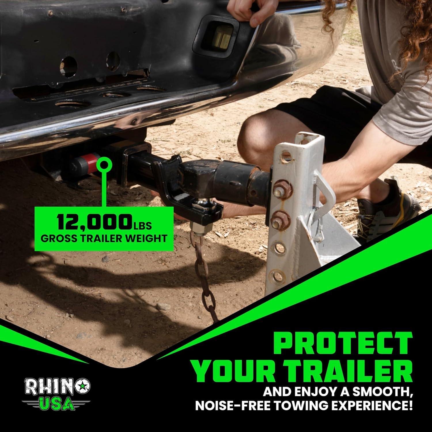 imageRhino USA 2 Trailer Hitch Pin  Patented Locking Receiver Pin for Class IIIIV Hitches  Weatherproof AntiTheft DebrisProtected  Tow Truck Ready  Blue 1PKRed