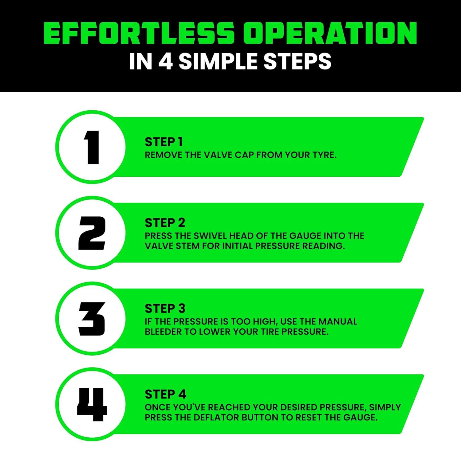 imageRhino USA Heavy Duty Tire Pressure Gauge 075 PSI  Certified ANSI B401 Accurate Large 2quot Easy Read Glow Dial Premium Braided Hose Solid Brass Hardware Best for Any Car Truck Motorcycle RV75 PSI Compact