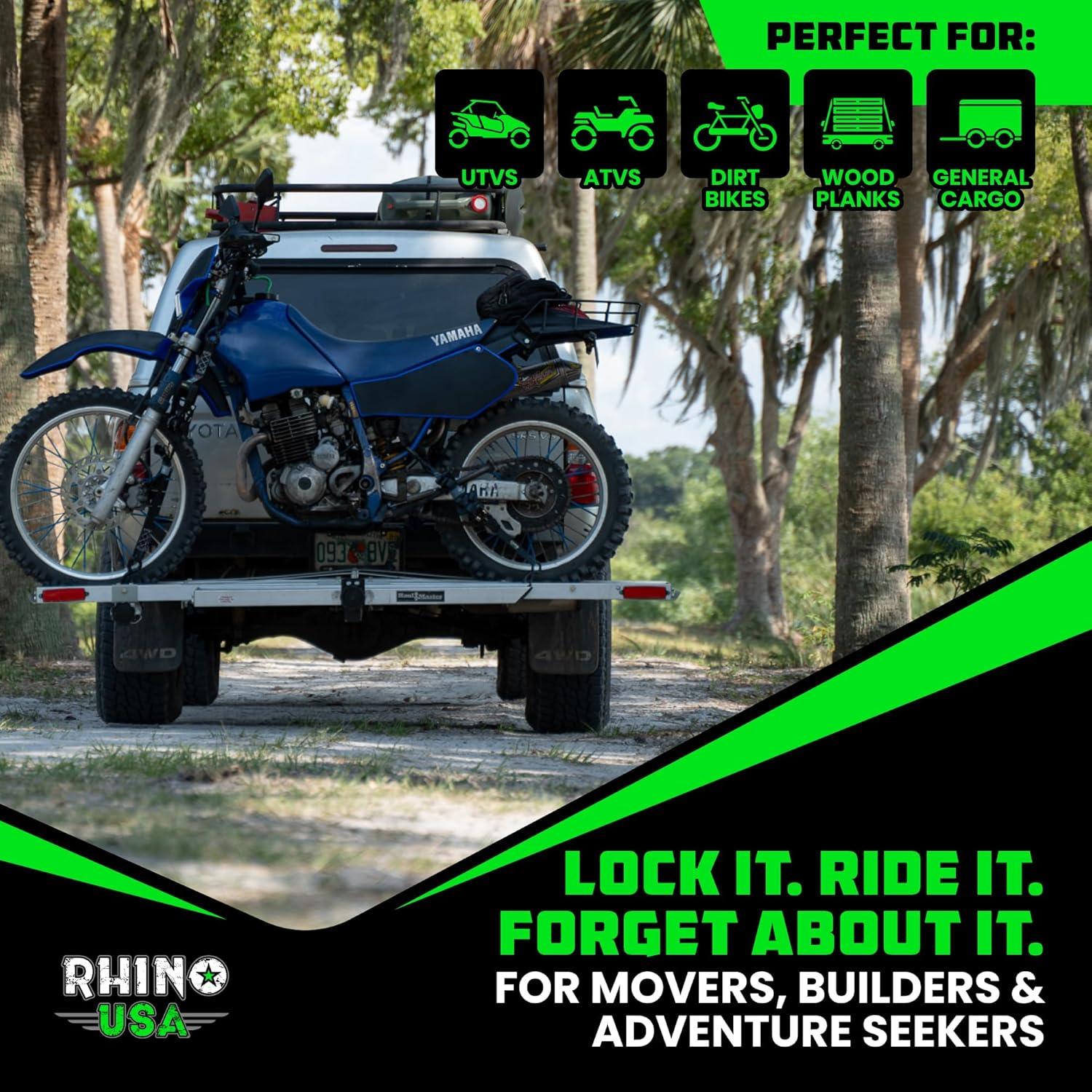 imageRhino USA Self Tensioning Ratchet Tie Down Straps 2PK 16INX15FT  Heavy Duty Patented Cargo Strap Keeps Tension When Your Load Shifts  Used for Motorcycle ATV UTV Truck General Cargo ampamp More4Pack