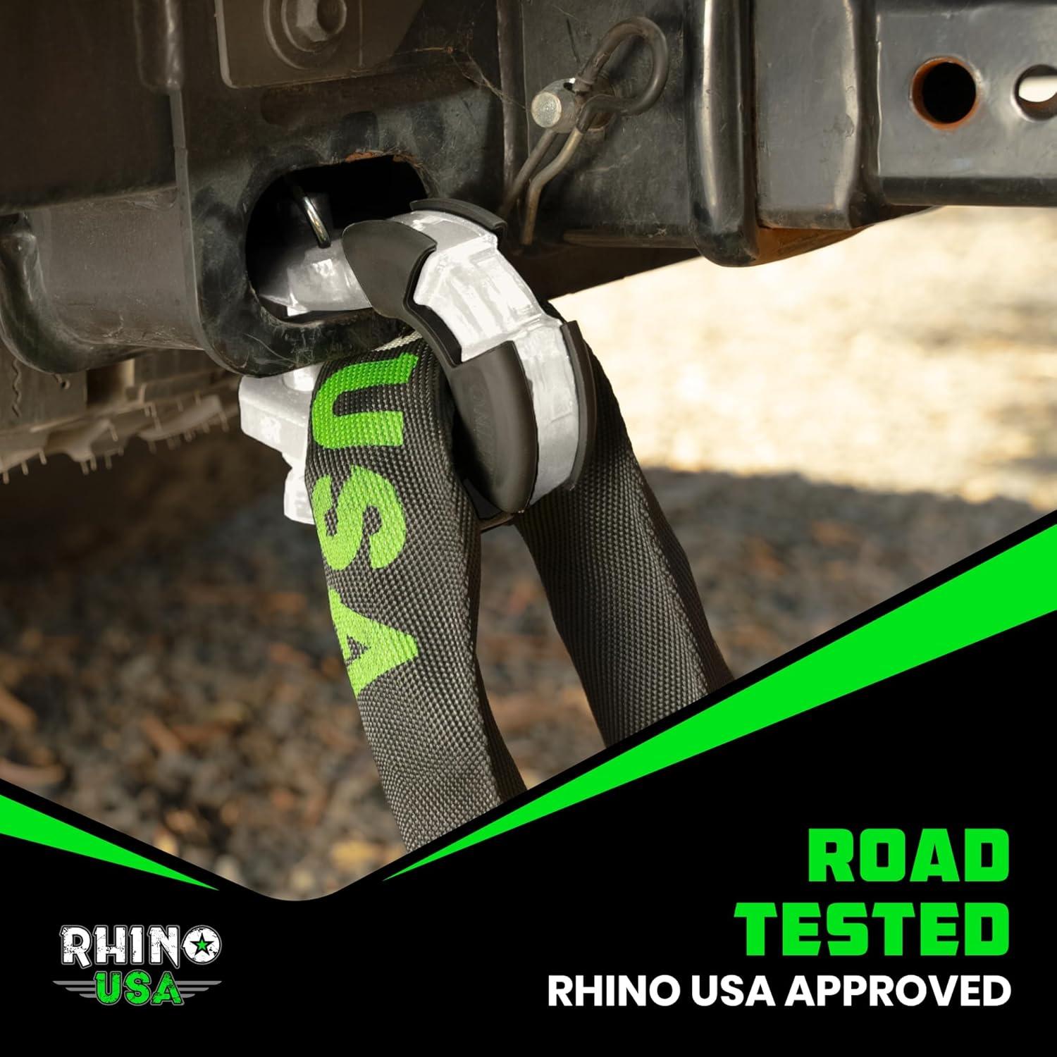 imageRhino USA Super D Ring Shackles 2Pack  70548lb Break Strength  Heavy Duty 34quot Clevis Shackle with 78 Pin for Towing ampamp OffRoad Use  Pairs with Tow Strap for Vehicle Recovery OrangeWhite