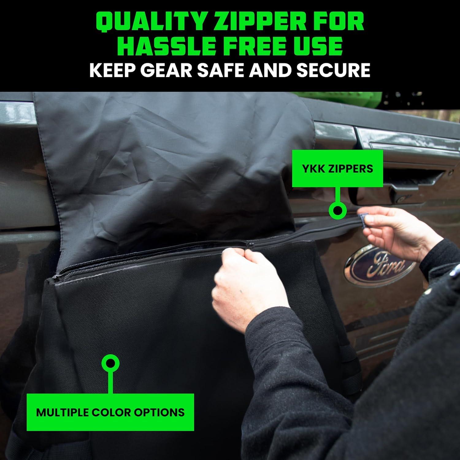 imageRhino USA Tail Gate Trash Bag  Molle Compatible Overlanding Gear Camping Essentials ampamp Ultimate Accessory for Jeep Gladiator Trucks ampamp More  BlackBlack