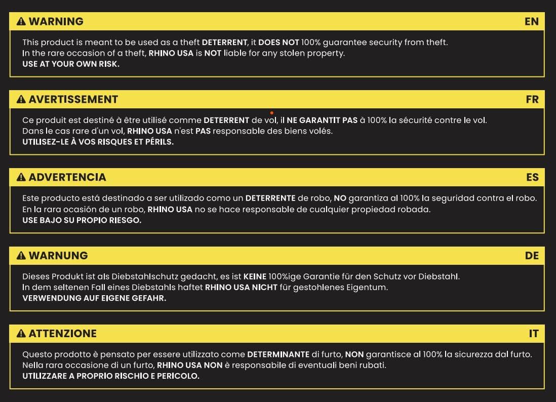 imageRhino USA Trailer Hitch Lock Kit for 2516quot Trailers Heavy Duty Anti Theft Trailer Coupler Locks for RV Camper Trailer Boat Caravan  Reinforced Solid Steel Tow Lock for Trailer Tongue