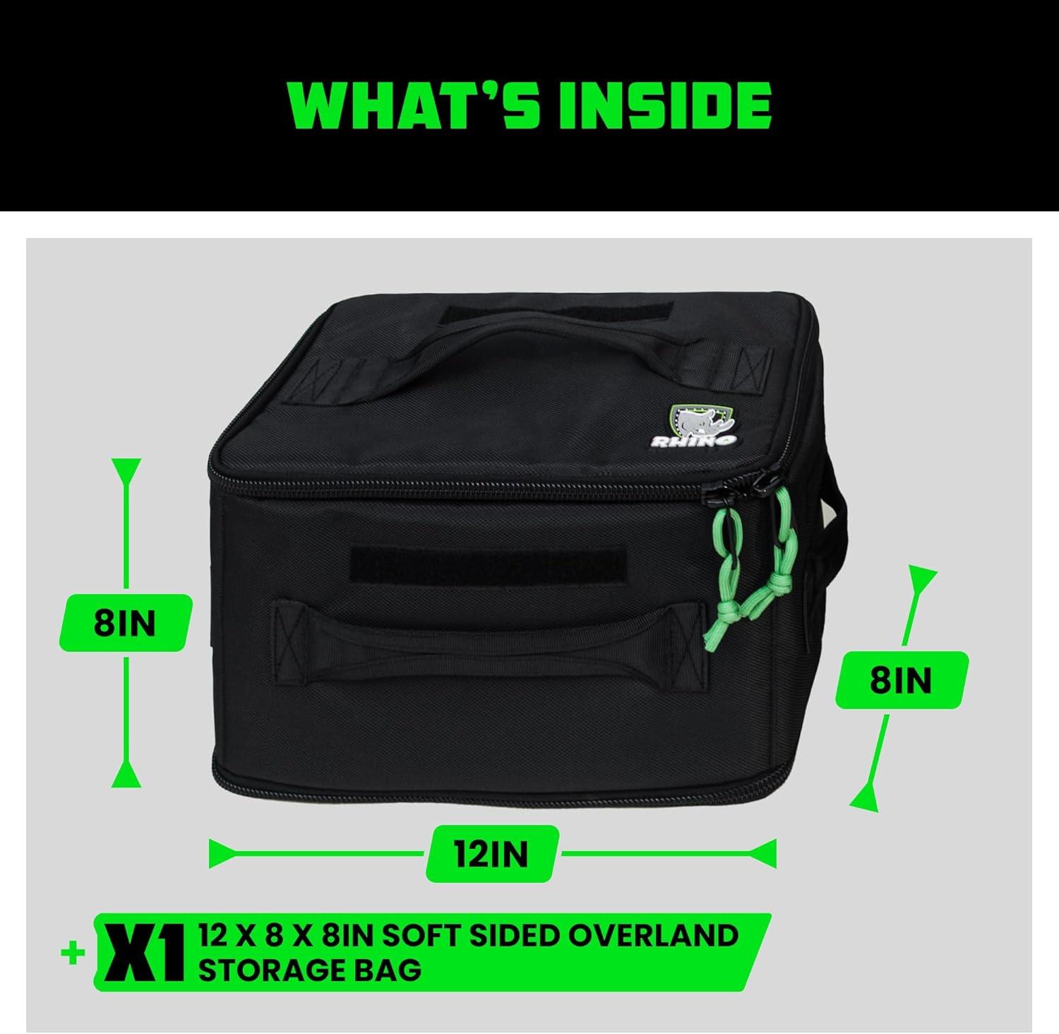 imageSoftSided Overland Storage Bag  Tactical Gear Tote for Camping Essentials SUV Trunk Organizer Bushcraft Gear Camper Organization Travel Bag with Dividers ampamp Customizable Patch Panel L BlackBlack