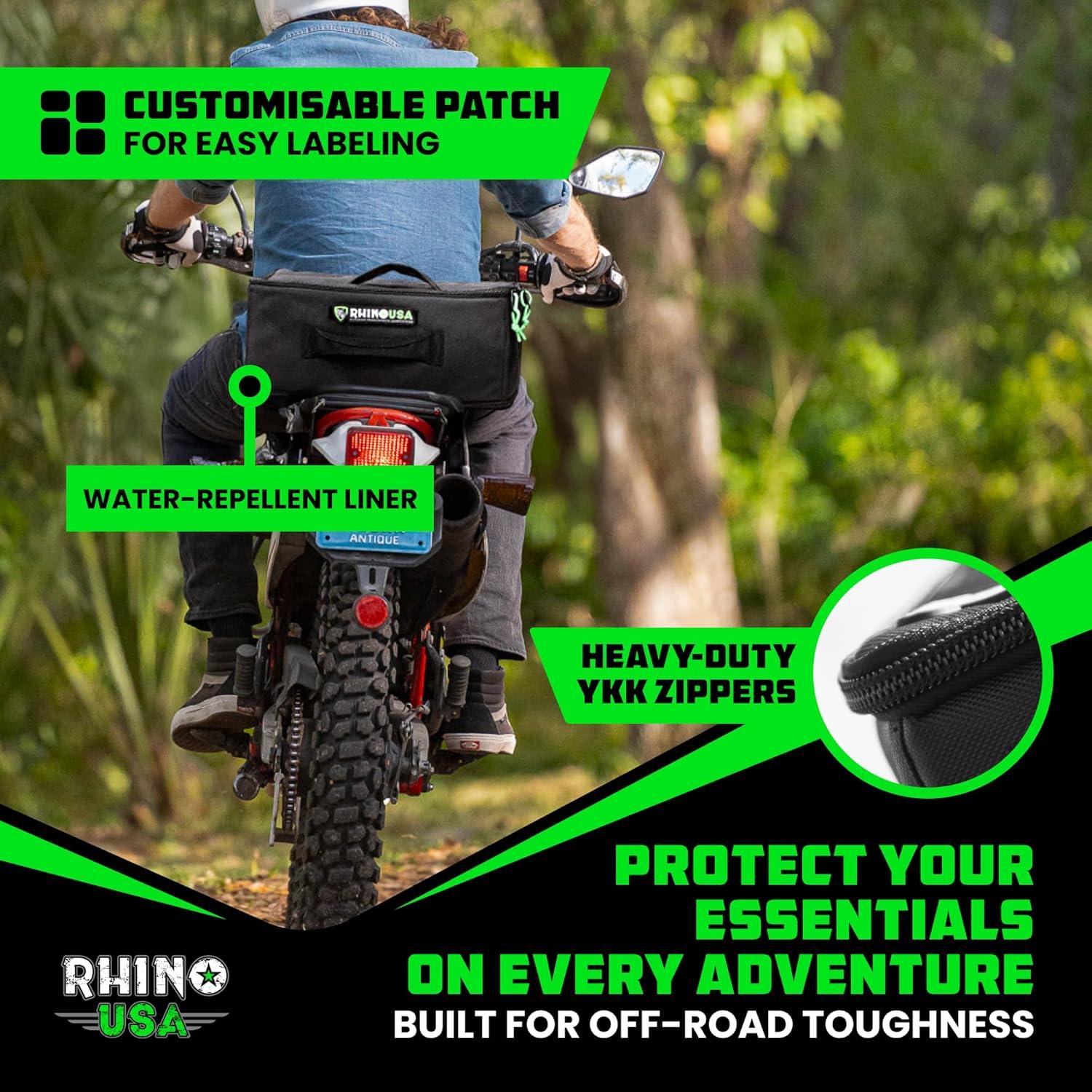 imageSoftSided Overland Storage Bag  Tactical Gear Tote for Camping Essentials SUV Trunk Organizer Bushcraft Gear Camper Organization Travel Bag with Dividers ampamp Customizable Patch Panel L BlackBlack