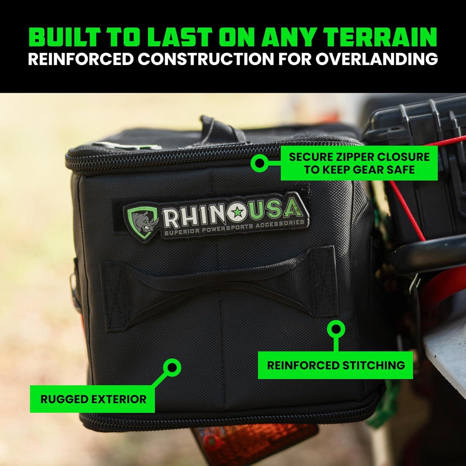 imageSoftSided Overland Storage Bag  Tactical Gear Tote for Camping Essentials SUV Trunk Organizer Bushcraft Gear Camper Organization Travel Bag with Dividers ampamp Customizable Patch Panel L BlackBlack