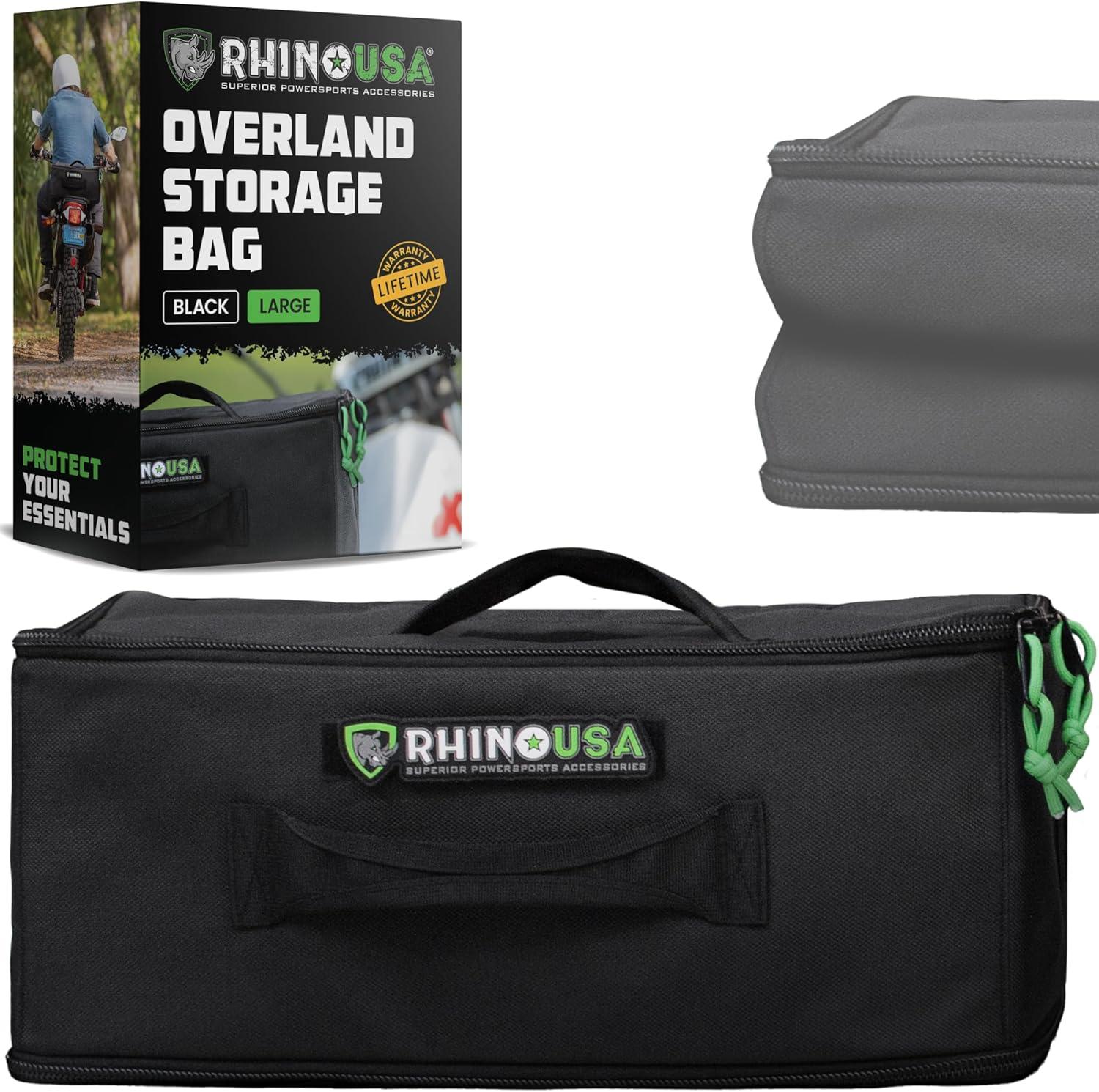 imageSoftSided Overland Storage Bag  Tactical Gear Tote for Camping Essentials SUV Trunk Organizer Bushcraft Gear Camper Organization Travel Bag with Dividers ampamp Customizable Patch Panel L BlackBlack