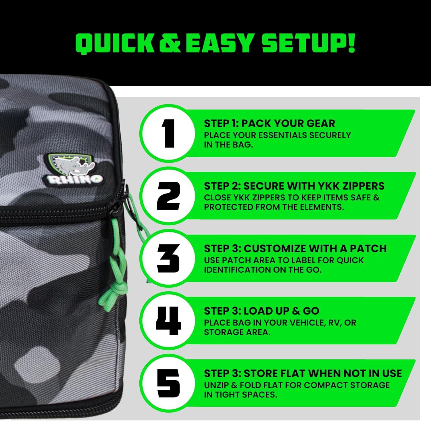 imageSoftSided Overland Storage Bag  Tactical Gear Tote for Camping Essentials SUV Trunk Organizer Bushcraft Gear Camper Organization Travel Bag with Dividers ampamp Customizable Patch Panel L BlackCamo