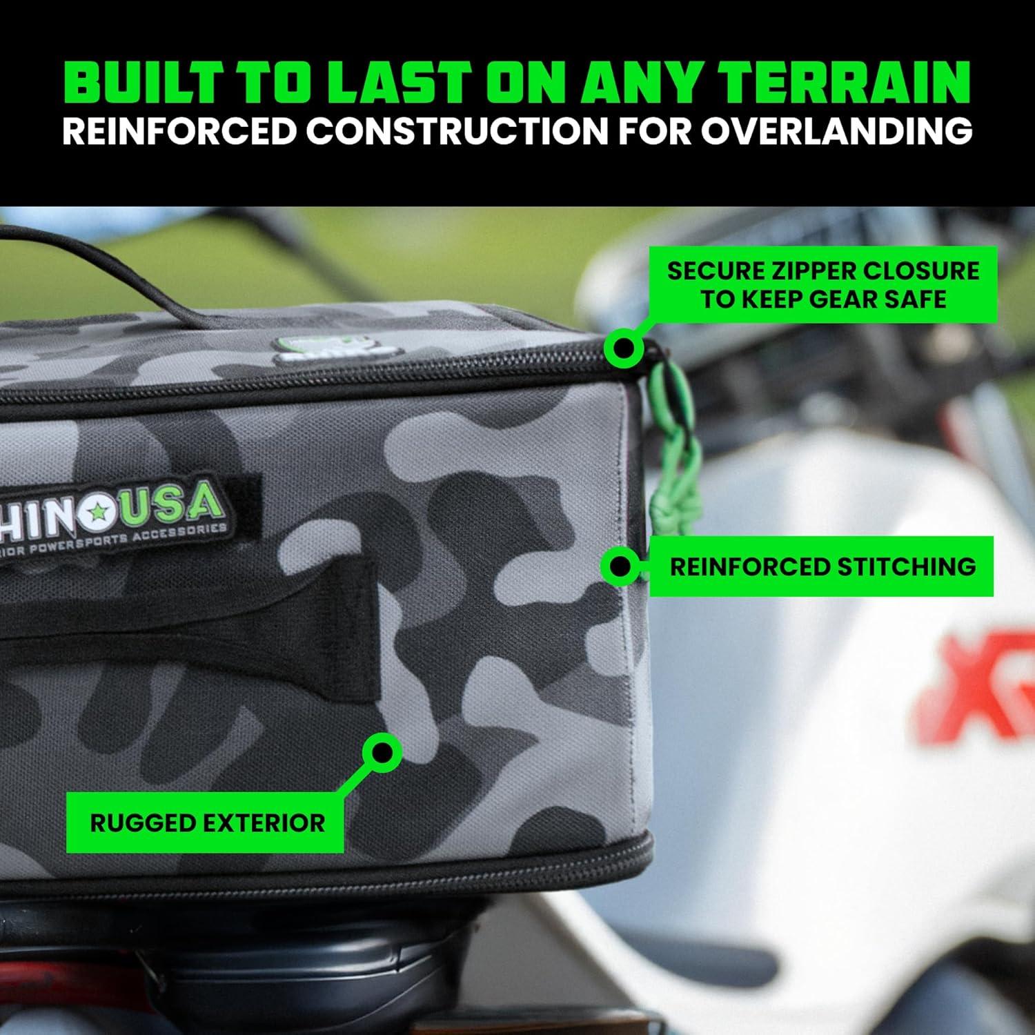 imageSoftSided Overland Storage Bag  Tactical Gear Tote for Camping Essentials SUV Trunk Organizer Bushcraft Gear Camper Organization Travel Bag with Dividers ampamp Customizable Patch Panel L BlackCamo