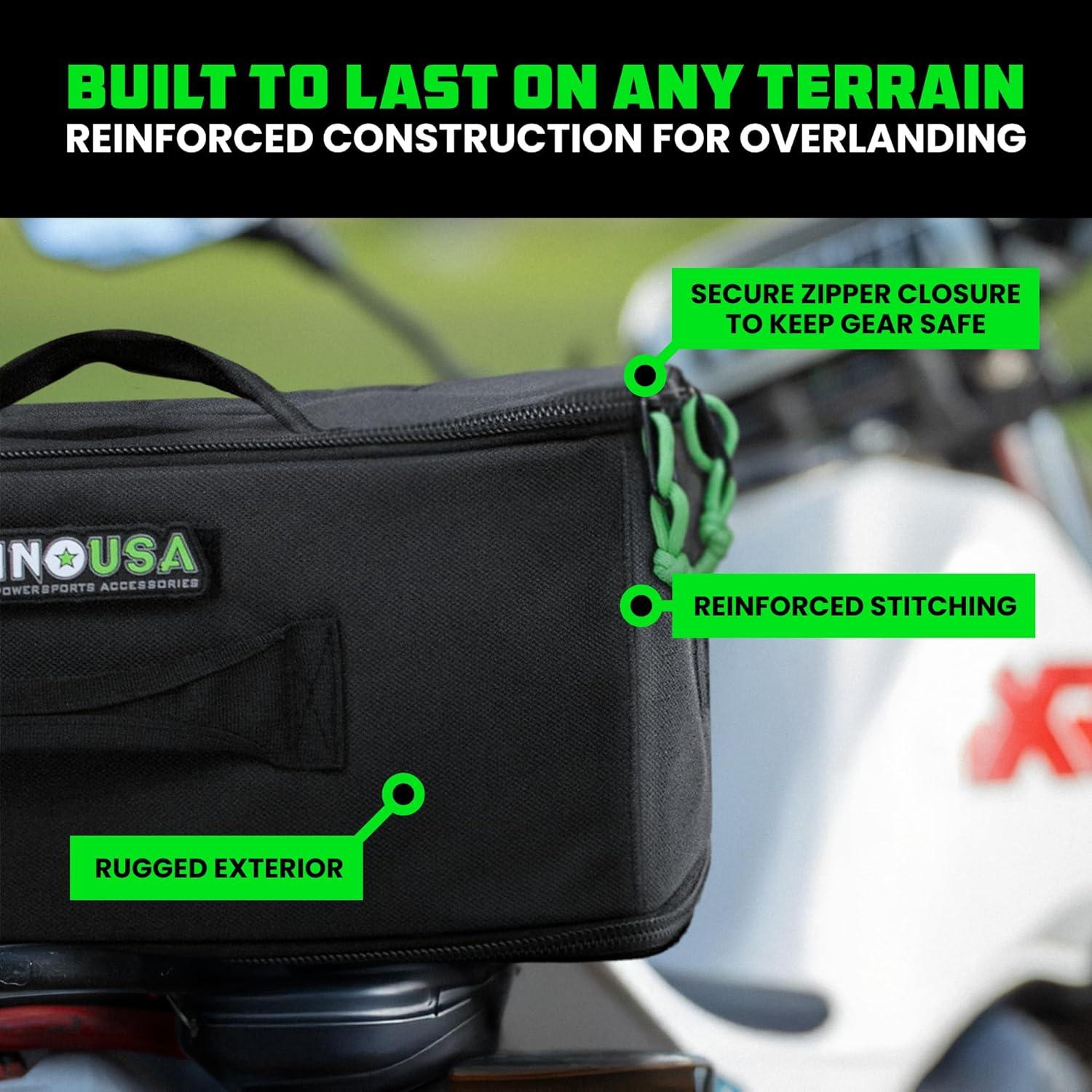 imageSoftSided Overland Storage Bag  Tactical Gear Tote for Camping Essentials SUV Trunk Organizer Bushcraft Gear Camper Organization Travel Bag with Dividers ampamp Customizable Patch Panel L BlackBlack