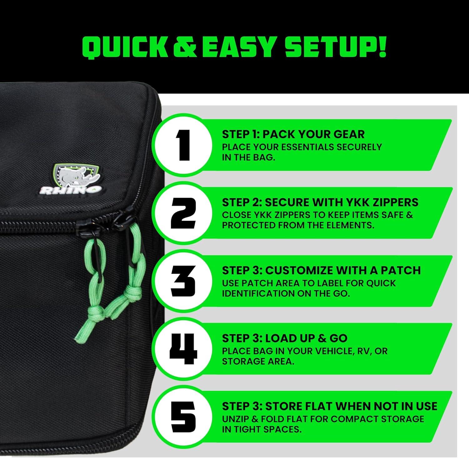 imageSoftSided Overland Storage Bag  Tactical Gear Tote for Camping Essentials SUV Trunk Organizer Bushcraft Gear Camper Organization Travel Bag with Dividers ampamp Customizable Patch Panel L BlackBlack