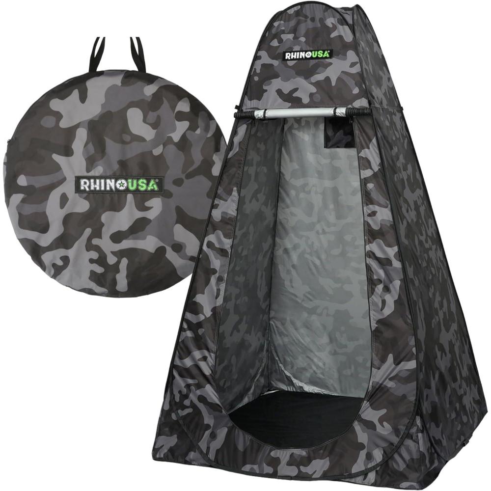 imageRhino USA Portable Pop Up Privacy Changing Tent  Ultimate Outdoor Camping Shower Camp Toilet Rain Shelter for Beach and Camping  Lightweight and Sturdy Instant Setup While OnTheGo