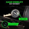 imageRhino USA Heavy Duty Tire Pressure Gauge 075 PSI  Certified ANSI B401 Accurate Large 2quot Easy Read Glow Dial Premium Braided Hose Solid Brass Hardware Best for Any Car Truck Motorcycle RV60 PSI Compact