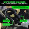 imageRhino USA HeavyDuty Recovery Gear Combos OffRoad Truck Vehicle Recovery Best Offroad Towing Accessories  Backed for Life 20 Strap  Shackles20 Strap  Shackles