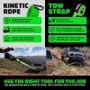 imageRhino USA Kinetic Recovery Tow Rope Heavy Duty Offroad Snatch Strap for UTV ATV Truck Car Tractor  Ultimate Elastic Straps Towing Gear  Backed for Life 1quot x 30 GreenGreen