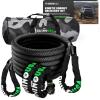 imageRhino USA Kinetic Rope Recovery Kit 78in x 30ft  Heavy Duty Offroad Snatch Strap  Includes 2 Soft Shackle for UTV ATV Truck Car Jeep TractorBlack  Kit