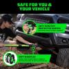 imageRhino USA Kinetic Rope Recovery Kit 78in x 30ft  Heavy Duty Offroad Snatch Strap  Includes 2 Soft Shackle for UTV ATV Truck Car Jeep TractorGreen  Kit
