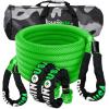 imageRhino USA Kinetic Rope Recovery Kit 78in x 30ft  Heavy Duty Offroad Snatch Strap  Includes 2 Soft Shackle for UTV ATV Truck Car Jeep TractorGreen  Kit
