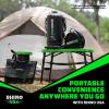 imageRhino USA Portable Camping Table and Stool Set  Lightweight Foldable Camp Tables with Net for Beach Trips Fishing Picnic Cooking ampamp Much More Green
