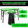 imageRhino USA Portable Camping Table and Stool Set  Lightweight Foldable Camp Tables with Net for Beach Trips Fishing Picnic Cooking ampamp Much More Green