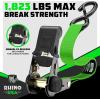 imageRhino USA Ratchet Straps Tie Downs 4Pack  1 Inch x 15 Feet 1823lb Break Strength  Ultimate Tie Down Straps with Safety S Hooks  for Trucks Cargo Moving Appliances  BlueGreen