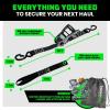 imageRhino USA Self Tensioning Ratchet Tie Down Straps 2PK 16INX15FT  Heavy Duty Patented Cargo Strap Keeps Tension When Your Load Shifts  Used for Motorcycle ATV UTV Truck General Cargo ampamp More4Pack