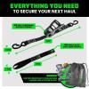 imageRhino USA Self Tensioning Ratchet Tie Down Straps 2PK 16INX15FT  Heavy Duty Patented Cargo Strap Keeps Tension When Your Load Shifts  Used for Motorcycle ATV UTV Truck General Cargo ampamp More4Pack