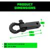 imageRhino USA Shackle Hitch Receiver Fits 2quot Receivers Best Towing Accessories for Trucks Jeep Toyota ampamp More  Connect Your Rhino Tow Strap for Vehicle Recovery Mounts to 2quot Receiver Hitches GrayMISSING INFORMATION Cannot determine actual color