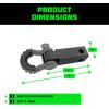 imageRhino USA Shackle Hitch Receiver Fits 2quot Receivers Best Towing Accessories for Trucks Jeep Toyota ampamp More  Connect Your Rhino Tow Strap for Vehicle Recovery Mounts to 2quot Receiver Hitches GrayGray