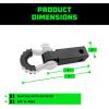 imageRhino USA Shackle Hitch Receiver Fits 2quot Receivers Best Towing Accessories for Trucks Jeep Toyota ampamp More  Connect Your Rhino Tow Strap for Vehicle Recovery Mounts to 2quot Receiver Hitches GrayWhite