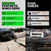 imageRhino USA Synthetic Winch Line 14quot x 50 for ATVUTV  Winch Rope for use with Polaris RZR Can Am  Ultimate UTV AccesoriesBlack